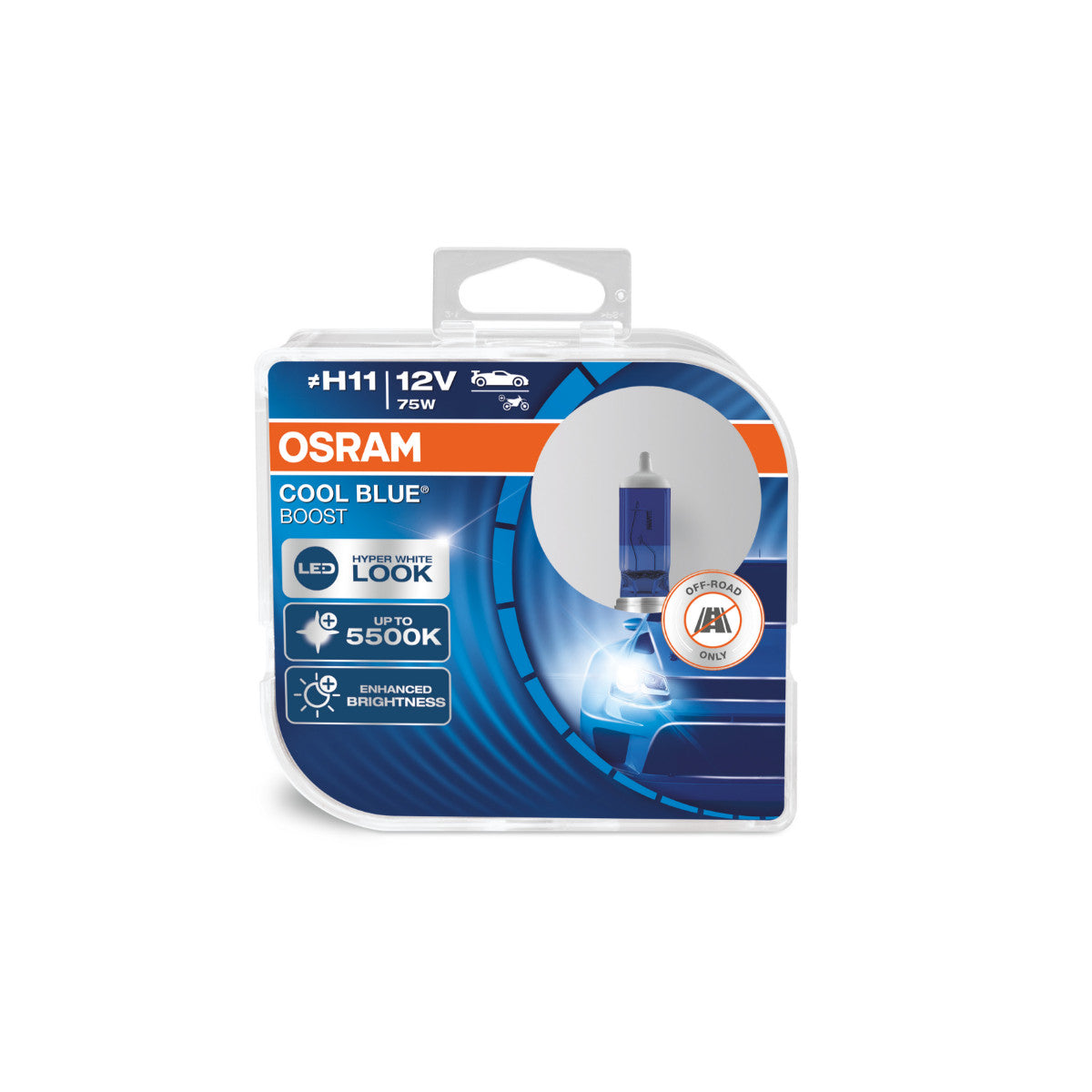 OSRAM COOL BLUE BOOST - Off-road H11 Halogeen koplamplamp - 2-PACK