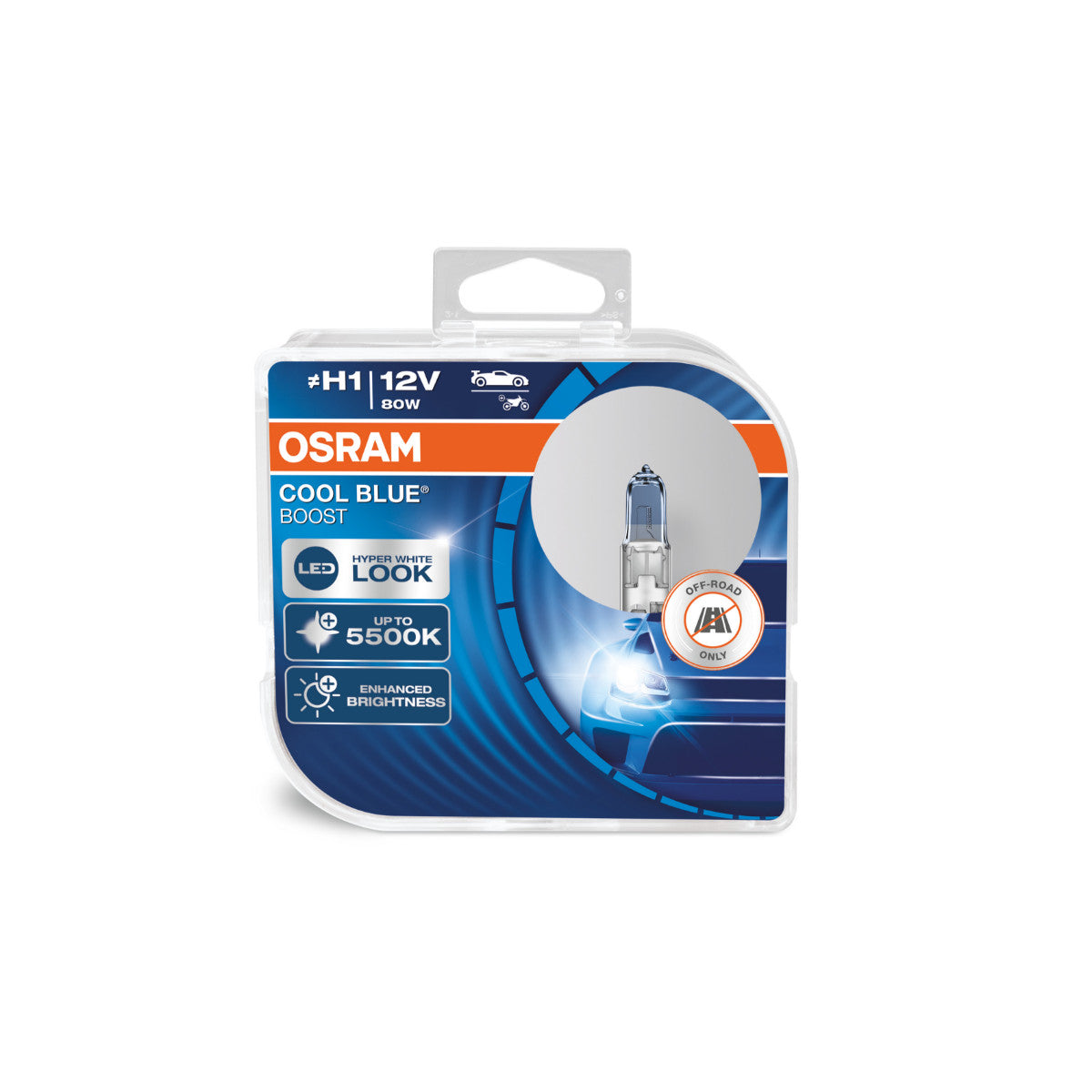 OSRAM COOL BLUE BOOST - Off-road H1 Halogeen koplamplamp - 2-PACK