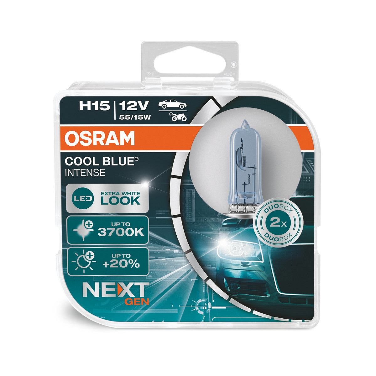 OSRAM - H15 Halogeen koplamplamp - Duodoos - 2-PACK