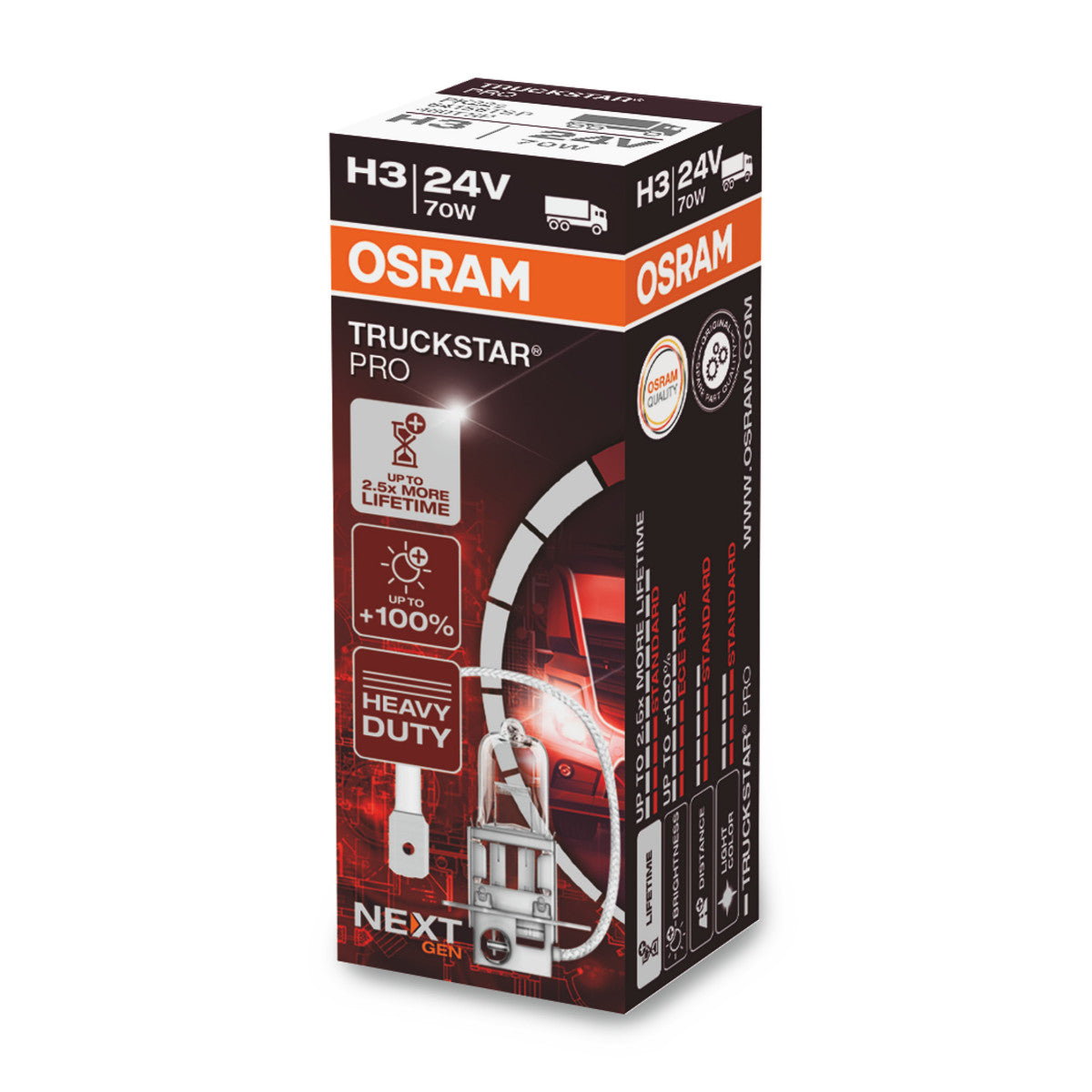 OSRAM TRUCKSTAR PRO - H3 Halogeen koplamplamp - 1-PACK