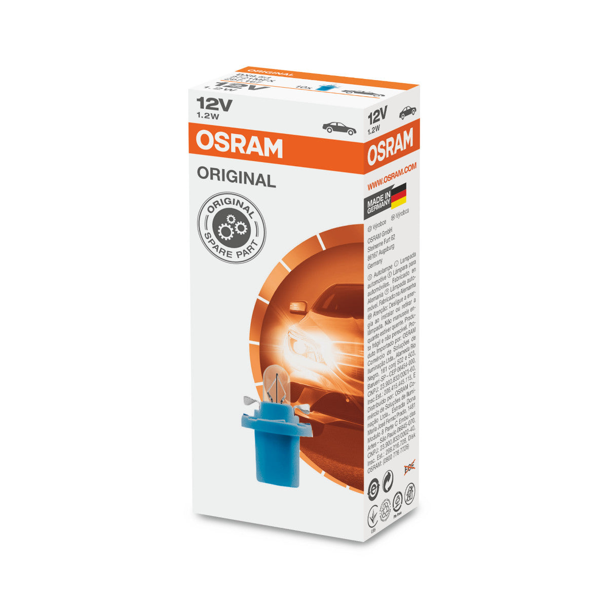 OSRAM ORIGINAL - KUNSTSTOF MF BASE - 1 -2W - BX8.5d - Extra gloeilamp