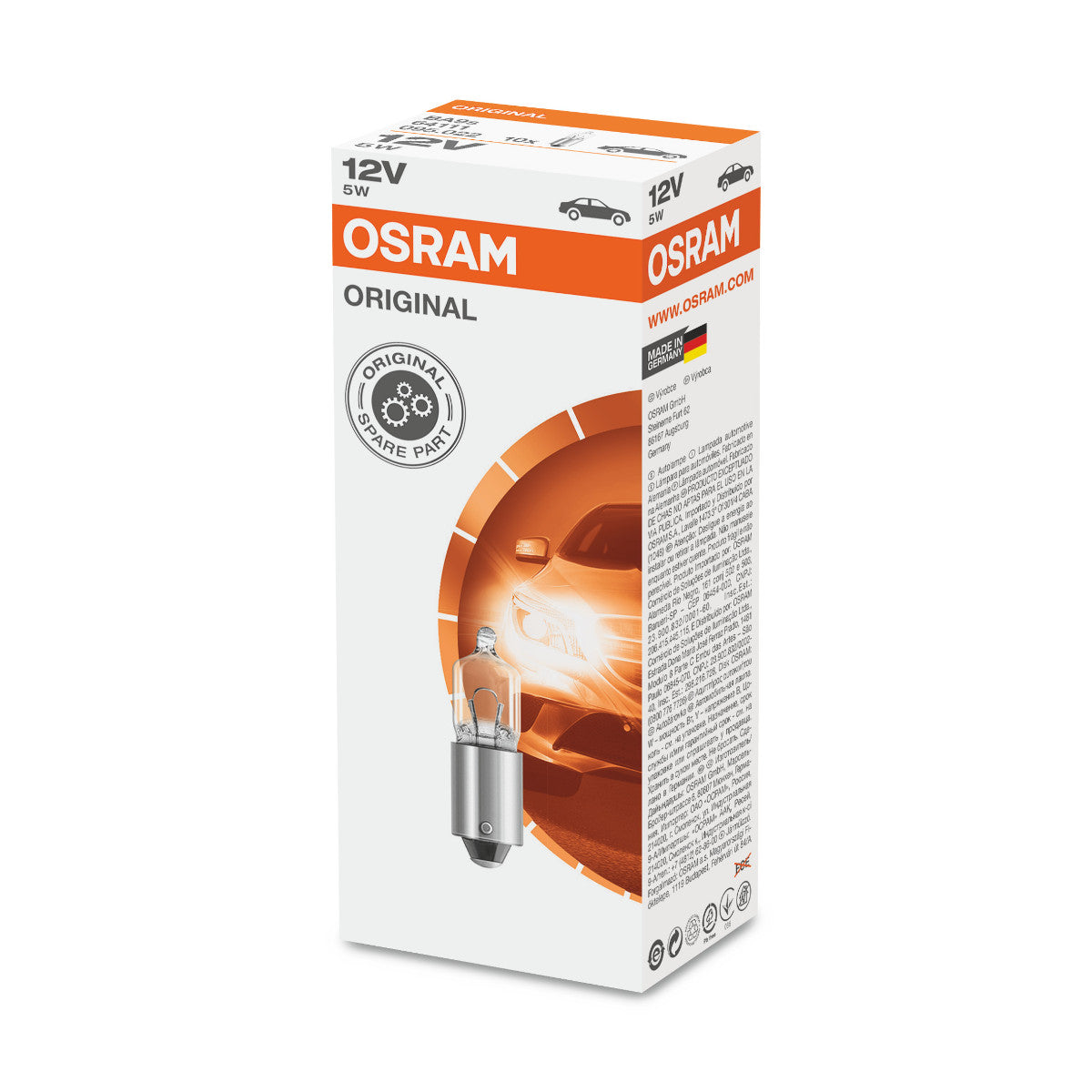 OSRAM ORIGINAL MINIWATT - 5W - 12V - Extra gloeilamp