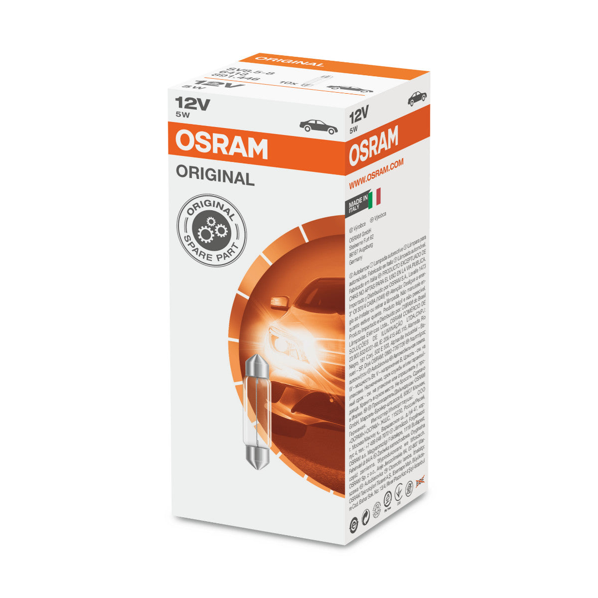 OSRAM ORIGINELE FESTOON - 5W - 12V - Extra gloeilamp