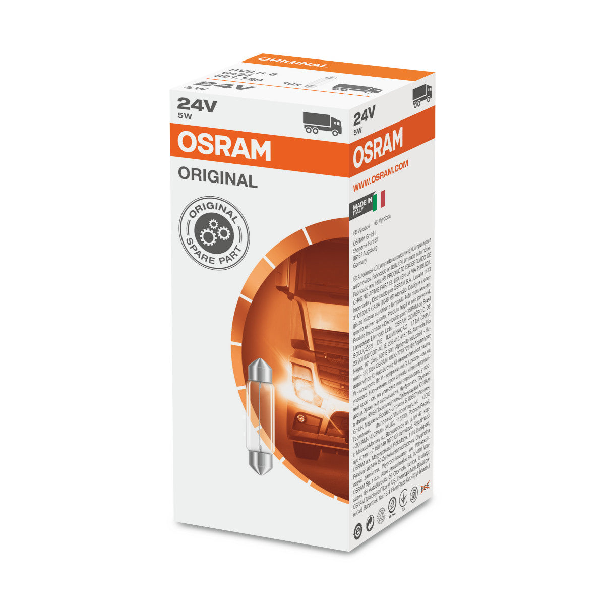 OSRAM ORIGINELE FESTOON - 5W - 24V - Extra gloeilamp