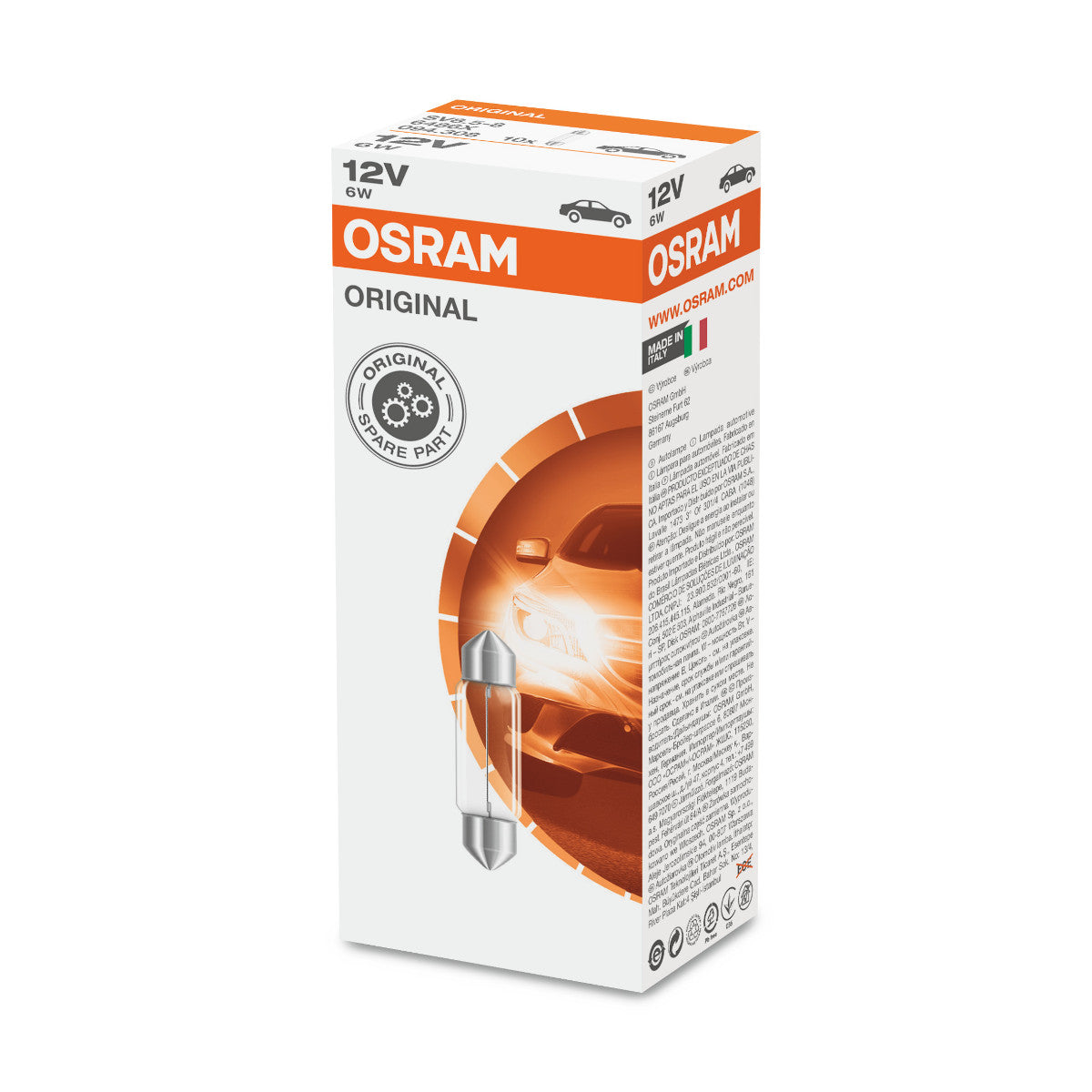 OSRAM ORIGINELE FESTOON - 6W - 24V - 36mm - Extra gloeilamp