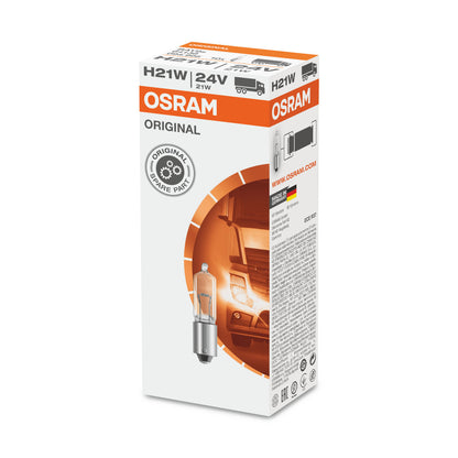 OSRAM ORIGINAL - METALEN BASIS - H21W - 24V Extra gloeilamp