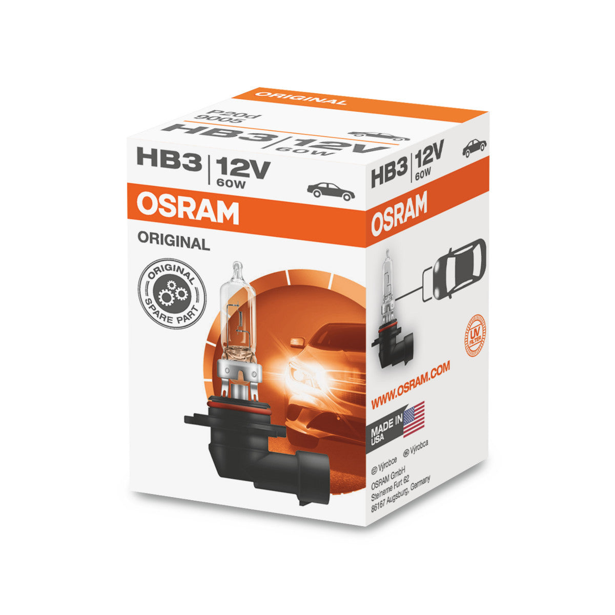 OSRAM ORIGINAL LINE - HB3 - 12 V - 60 W - Halogeen koplamplamp