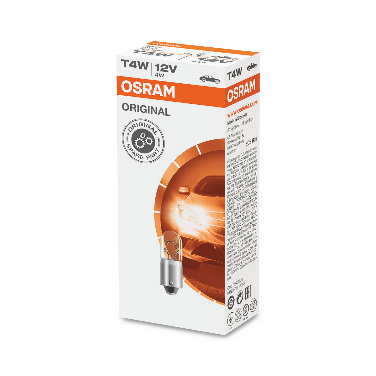 OSRAM ORIGINEEL - METALEN BASIS - T4W - 12V