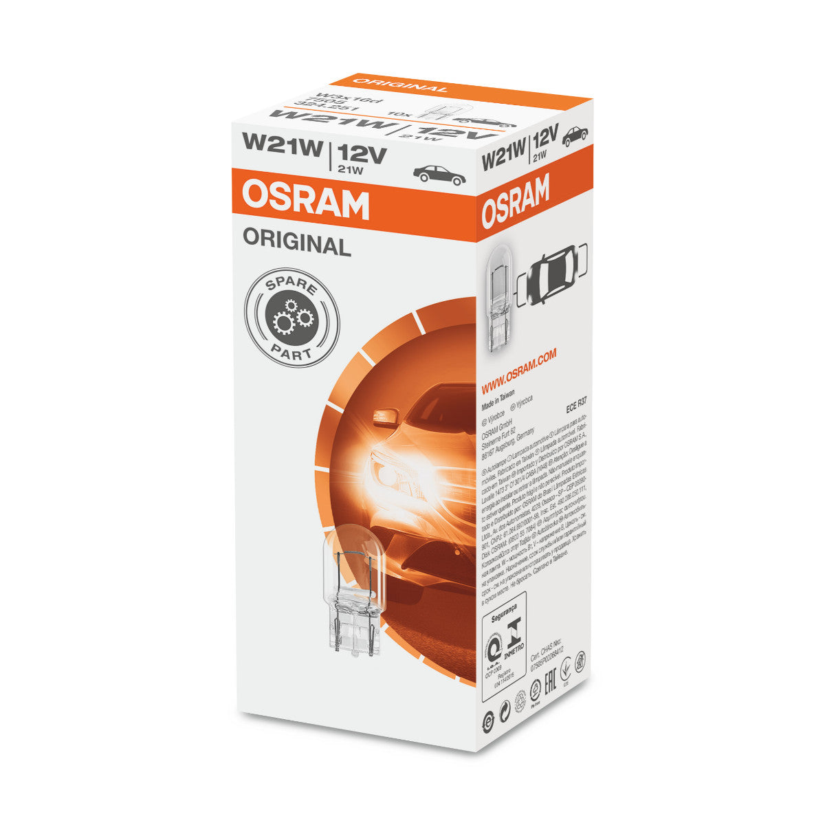 OSRAM ORIGINAL - WEDGE BASE - W21W Extra gloeilamp