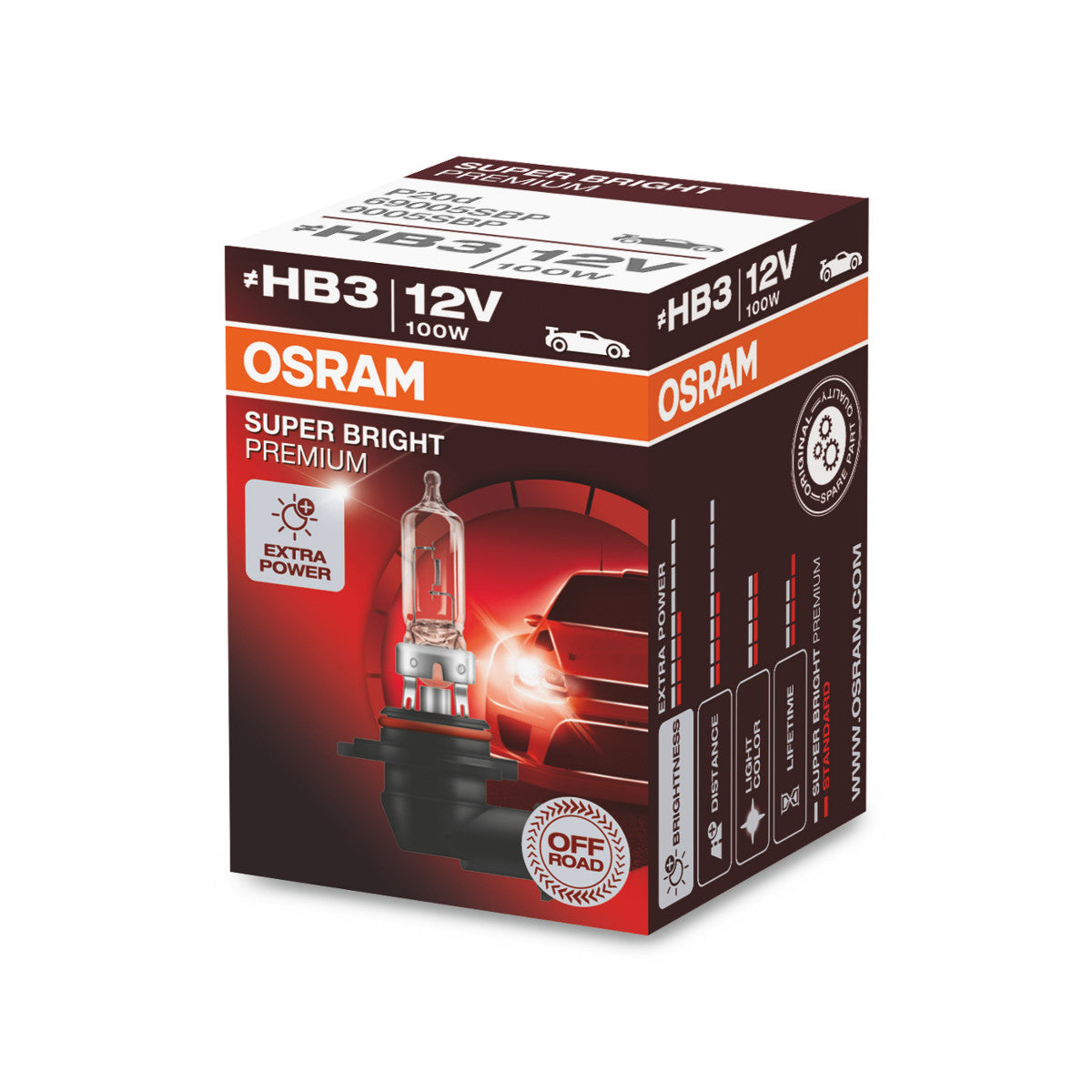 OSRAM SUPER BRIGHT PREMIUM - SUPER BRIGHT - Off-road HB3 Halogeenkoplamp