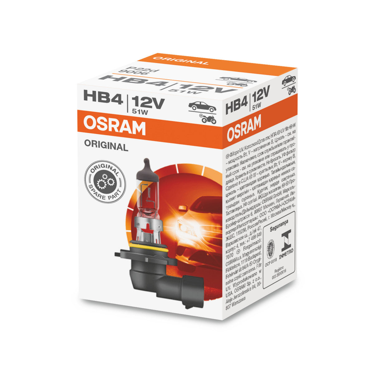 OSRAM ORIGINAL LINE - HB4 - 12 V - 51 W - Halogeen koplamplamp - Vouwdoos