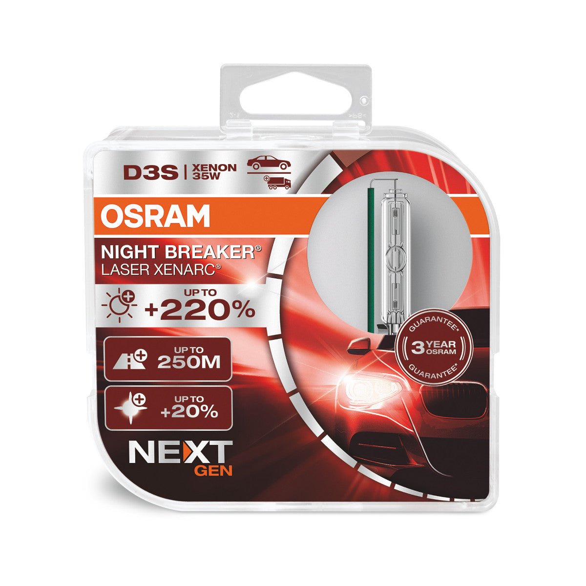 OSRAM XENARC NIGHT BREAKER LASER (VOLGENDE GEGEN) - D3S - 2-PACK