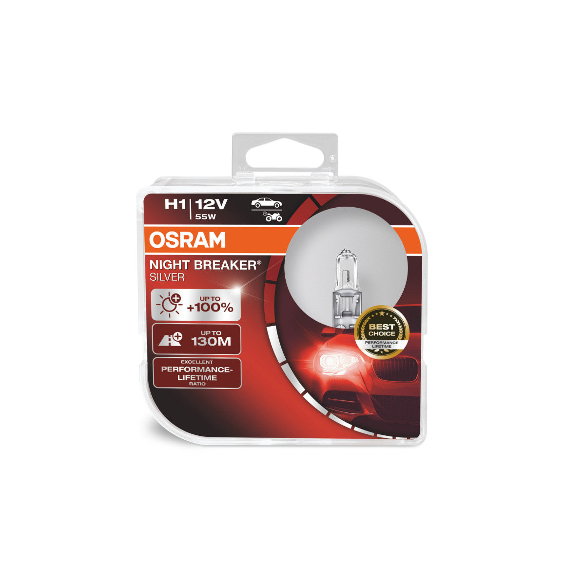 OSRAM NIGHT BREAKER® SILVER H1 Duo-box