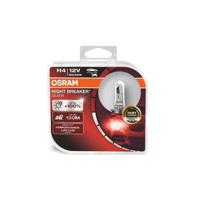 OSRAM NIGHT BREAKER® SILVER H4 Duo-box