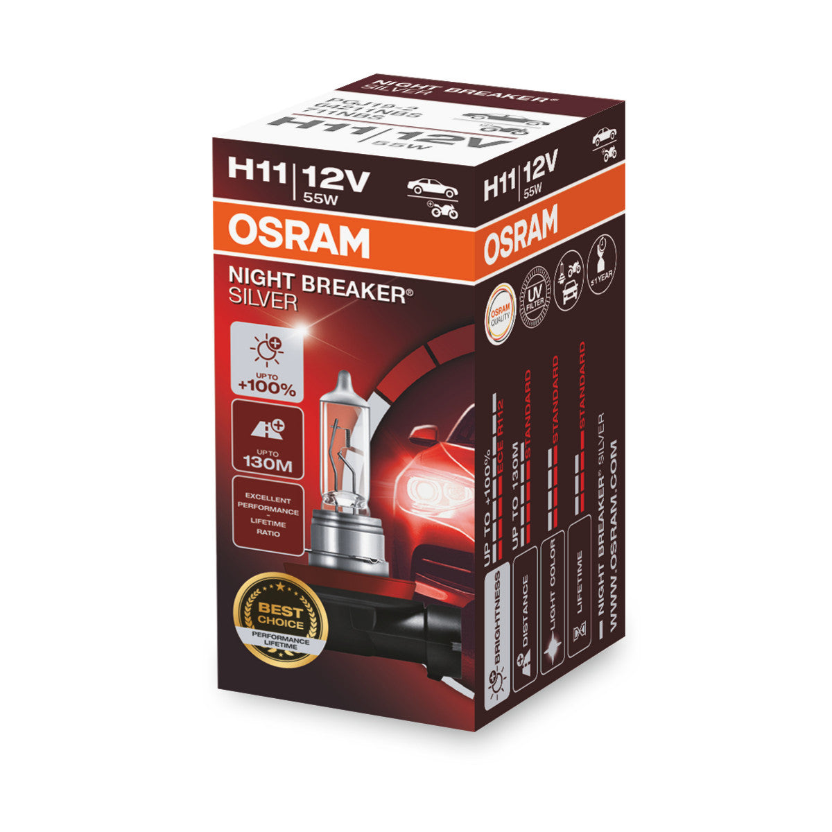 OSRAM NIGHT BREAKER® SILVER H11 vouwdoos