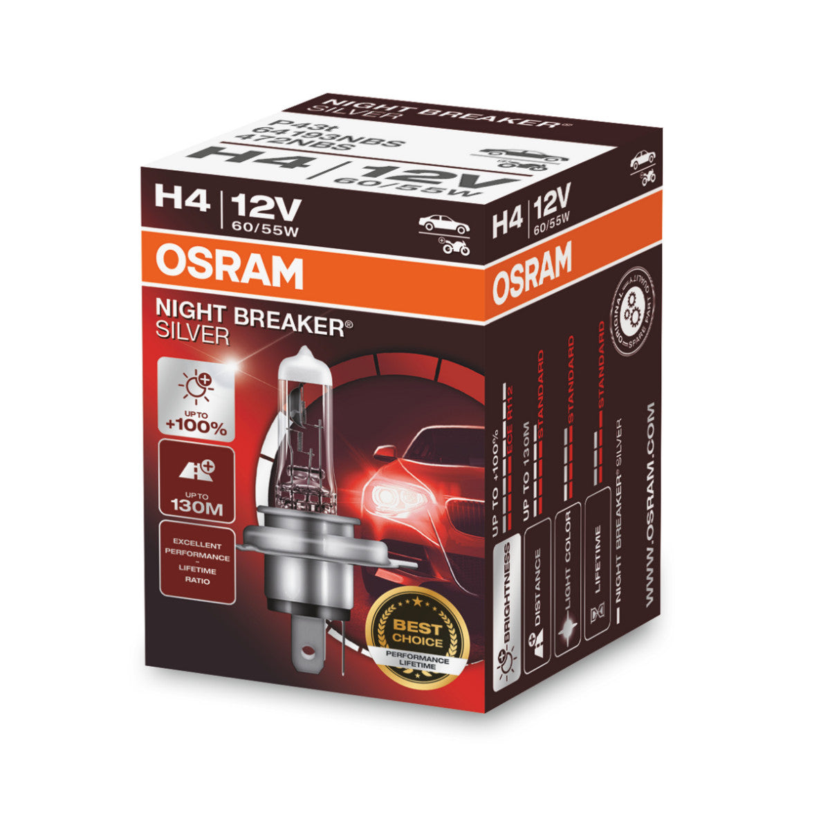 OSRAM NIGHT BREAKER® SILVER H4 vouwdoos