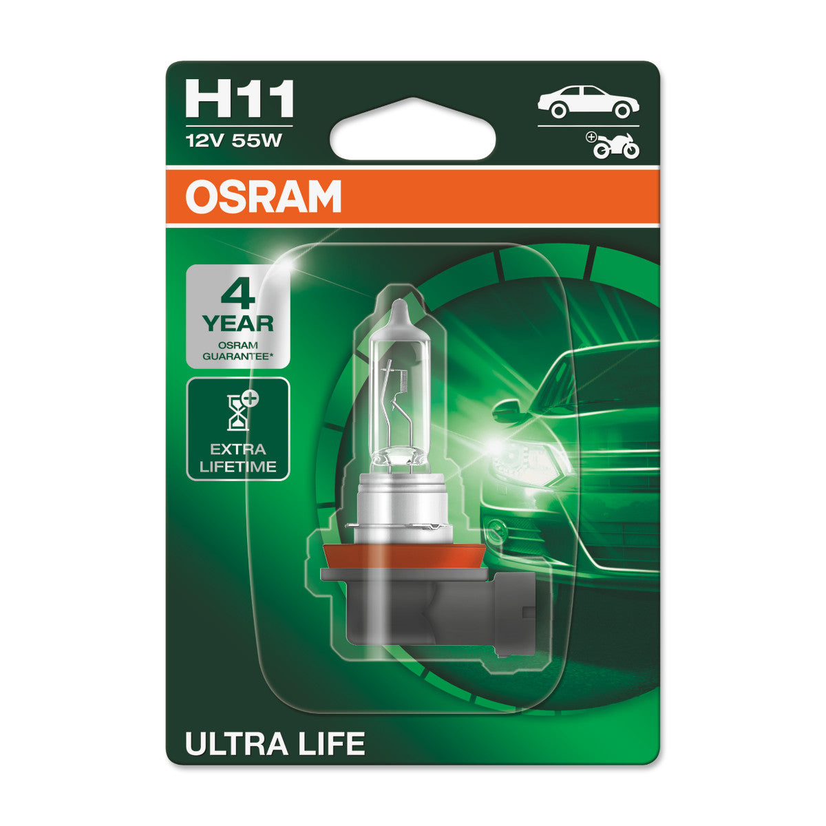 OSRAM ULTRA LIFE - H11 Halogeenkoplamplamp - Enkele blister