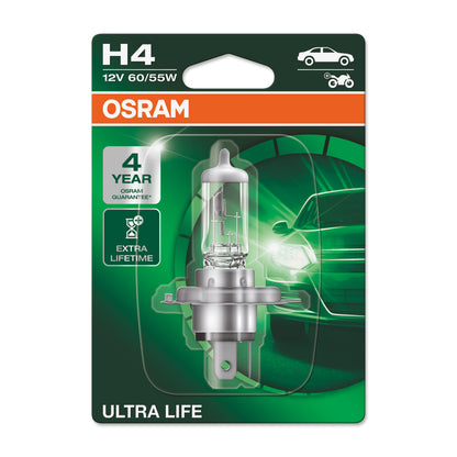 OSRAM ULTRA LIFE - H4 Halogeenkoplamplamp - Enkele blister