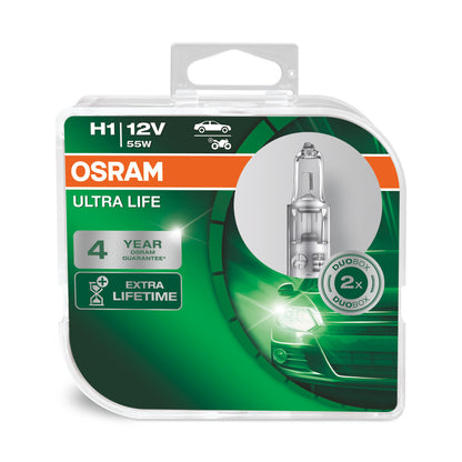 OSRAM ULTRA LIFE - H1 Halogeen koplamplamp - Duobox