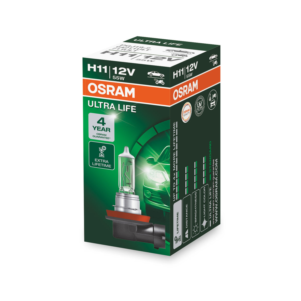 OSRAM ULTRA LIFE - H11 Halogeen koplamplamp - Vouwdoos