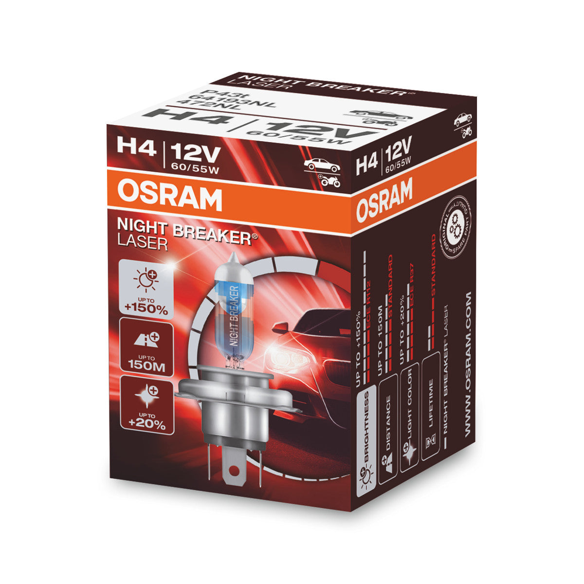 OSRAM NIGHT BREAKER® LASER H4 vouwdoos