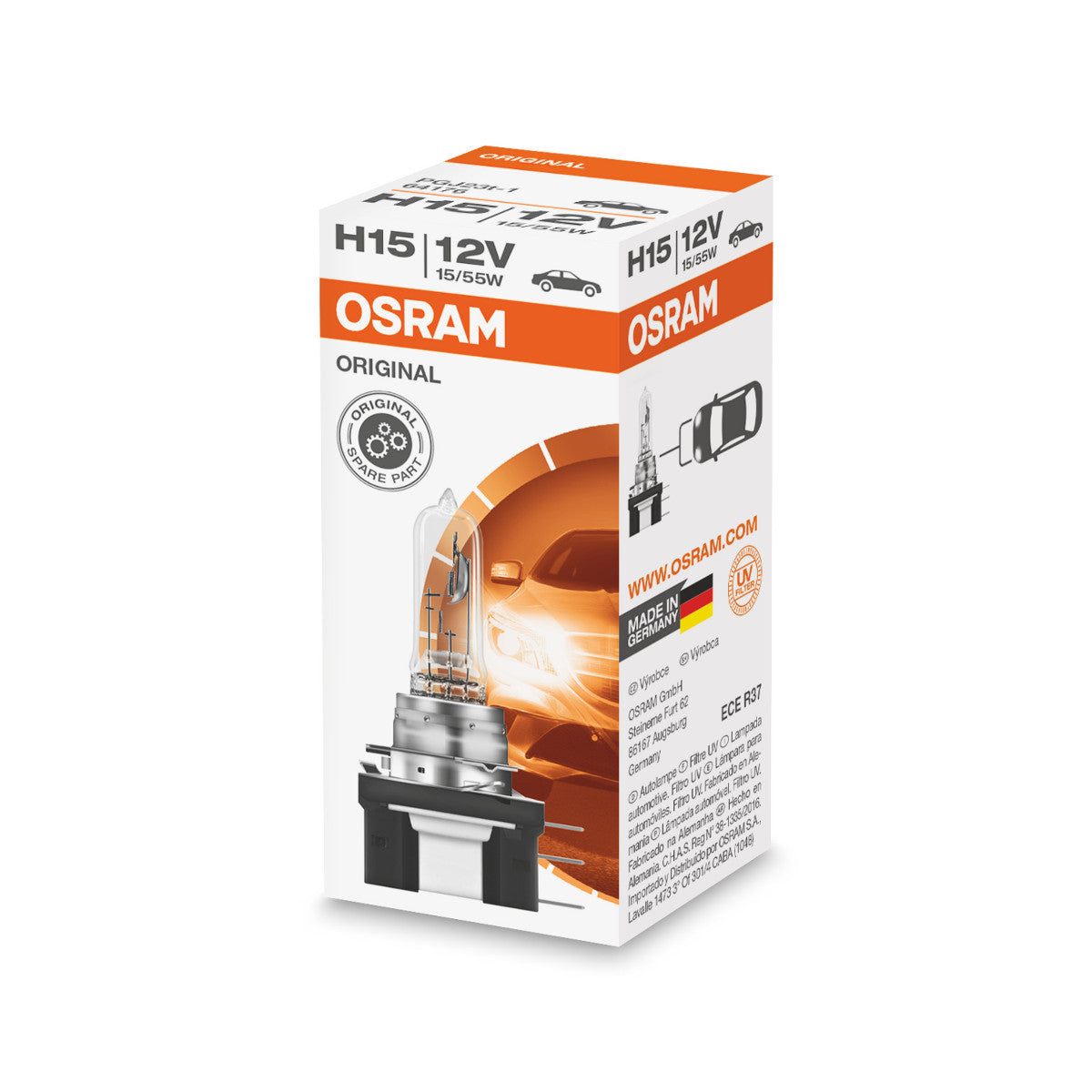 OSRAM ORIGINAL LINE - H15 - 12 V - 5515 W - Halogeen koplamplamp