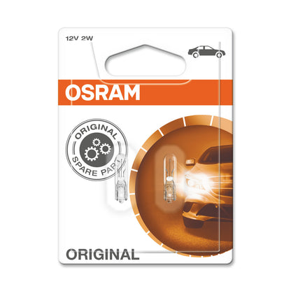 OSRAM ORIGINAL - WEDGE BASE - 2W - 12V - W2x4,6d - Extra gloeilamp