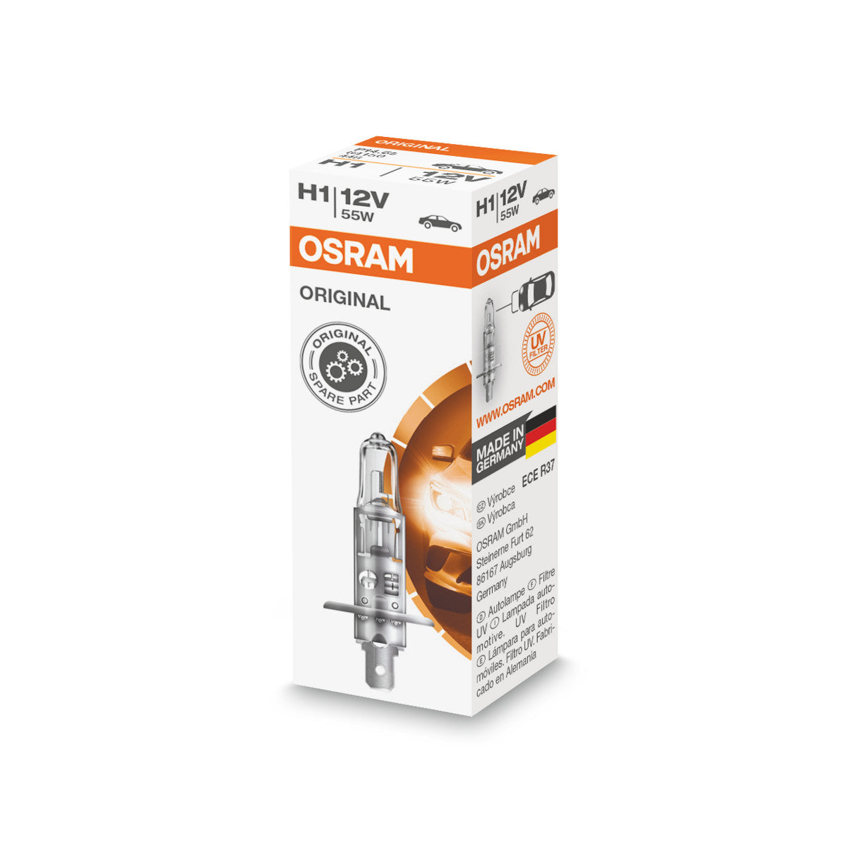 OSRAM ORIGINAL LINE - H1 - 12 V - 55 W - Halogeen koplamplamp - Vouwdoos