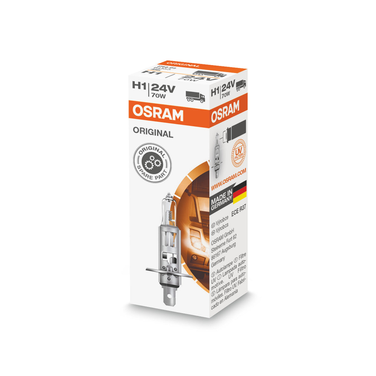 OSRAM ORIGINAL LINE - H1 - 24 V - 70 W - Halogeen koplamplamp - Vouwdoos