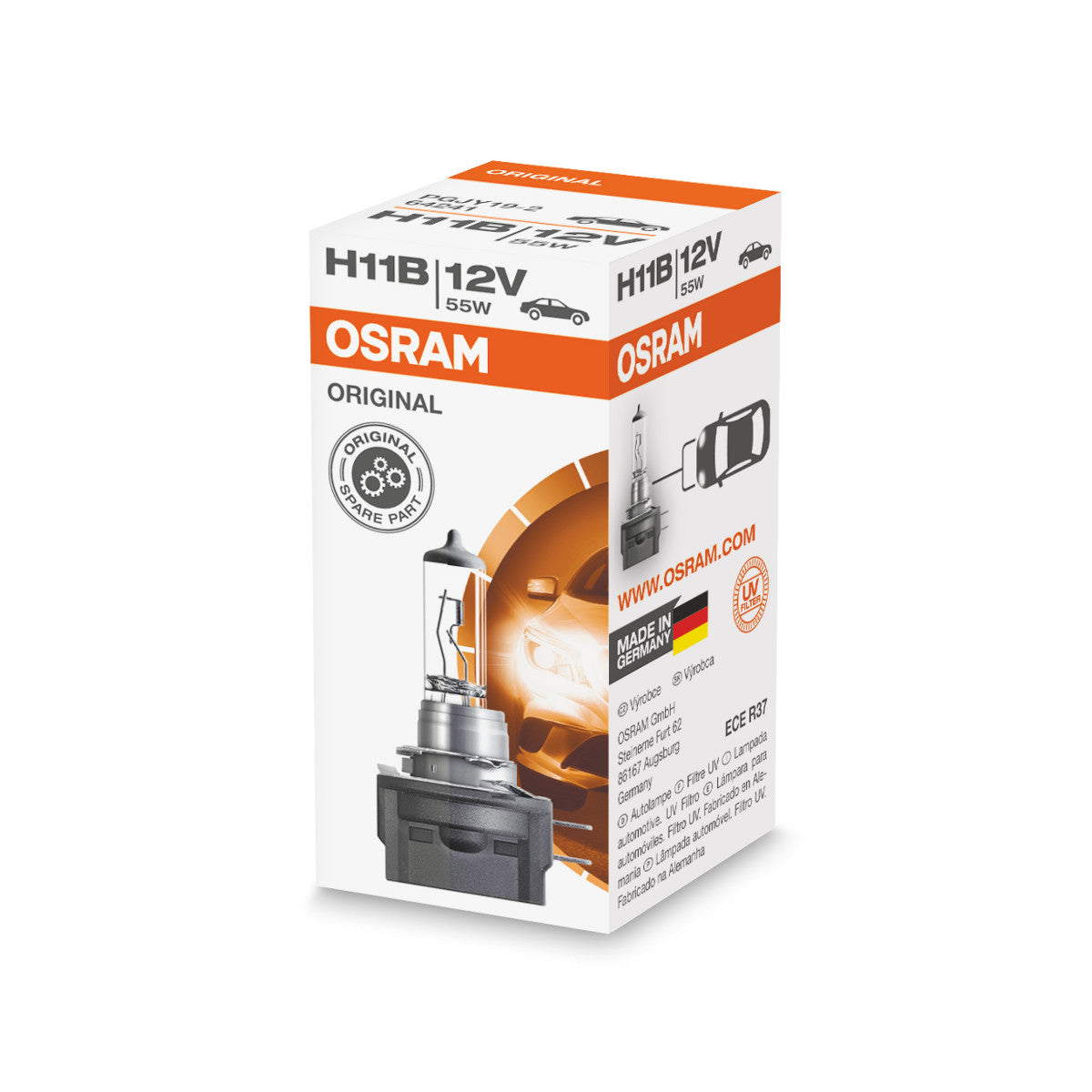 OSRAM ORIGINAL LINE - H11B - 12 V - 55 W - Halogeen koplamplamp