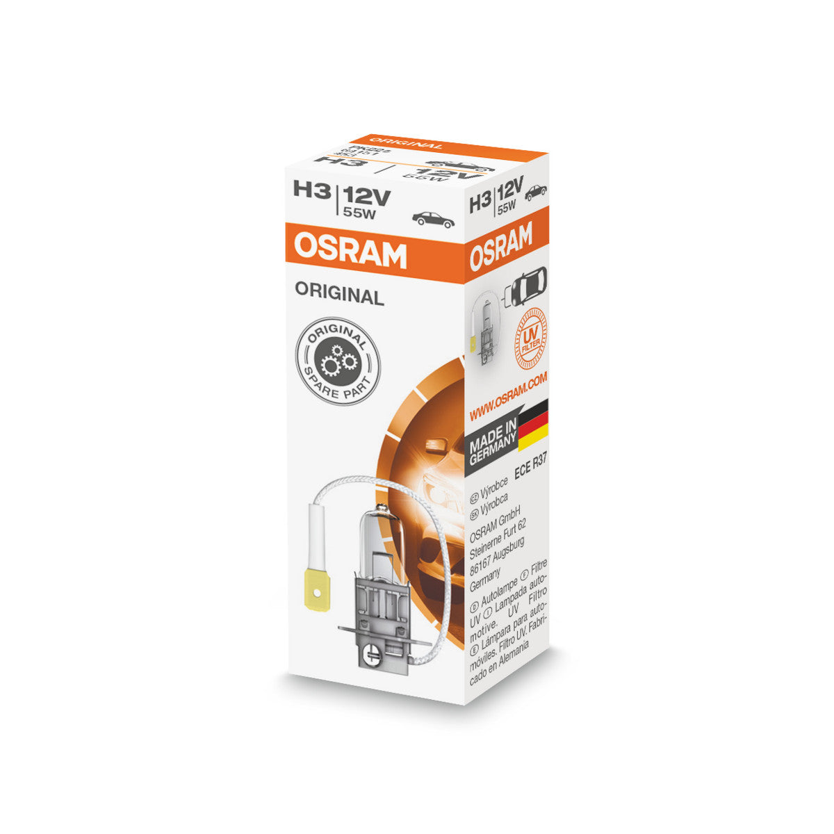 OSRAM ORIGINAL LINE - H3 - 12 V - 55 W - Halogeen koplamplamp - Vouwdoos