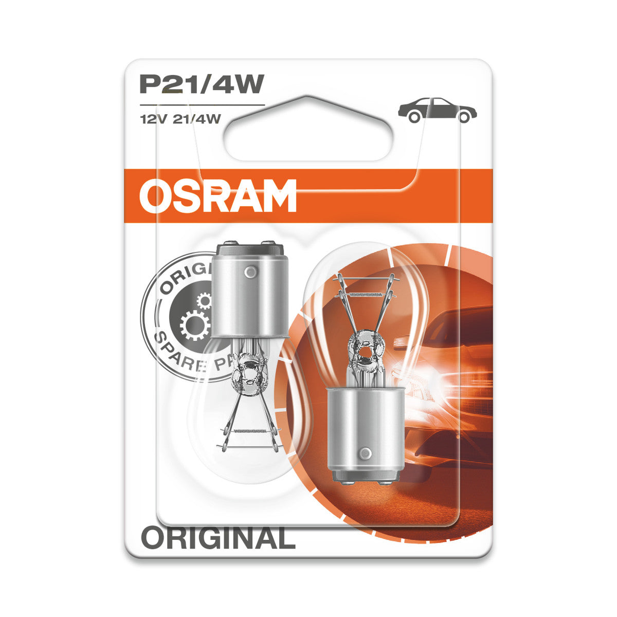 OSRAM ORIGINAL - METALEN BASIS - P21-4W Extra gloeilamp