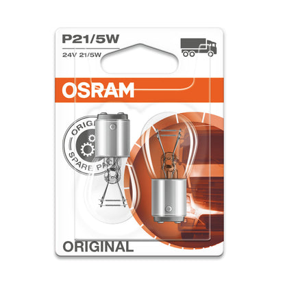 OSRAM ORIGINEEL - METALEN BASIS - P21-5W. 24V Extra gloeilamp