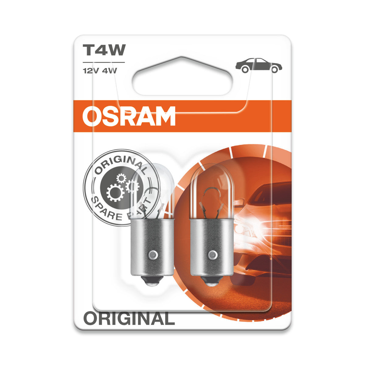 OSRAM ORIGINAL - METALEN BASIS - T4W - 12V Extra gloeilamp