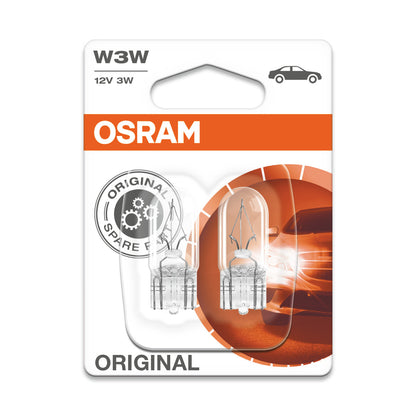 OSRAM ORIGINAL - WEDGE BASE - W3W - 12V Extra gloeilamp