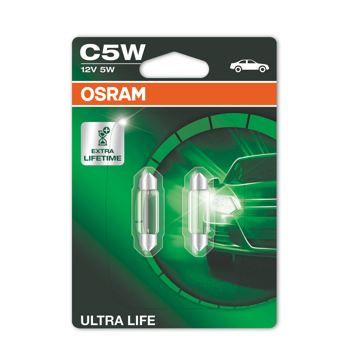 OSRAM ULTRA LIFE - C5W Extra gloeilamp - 2-PACK