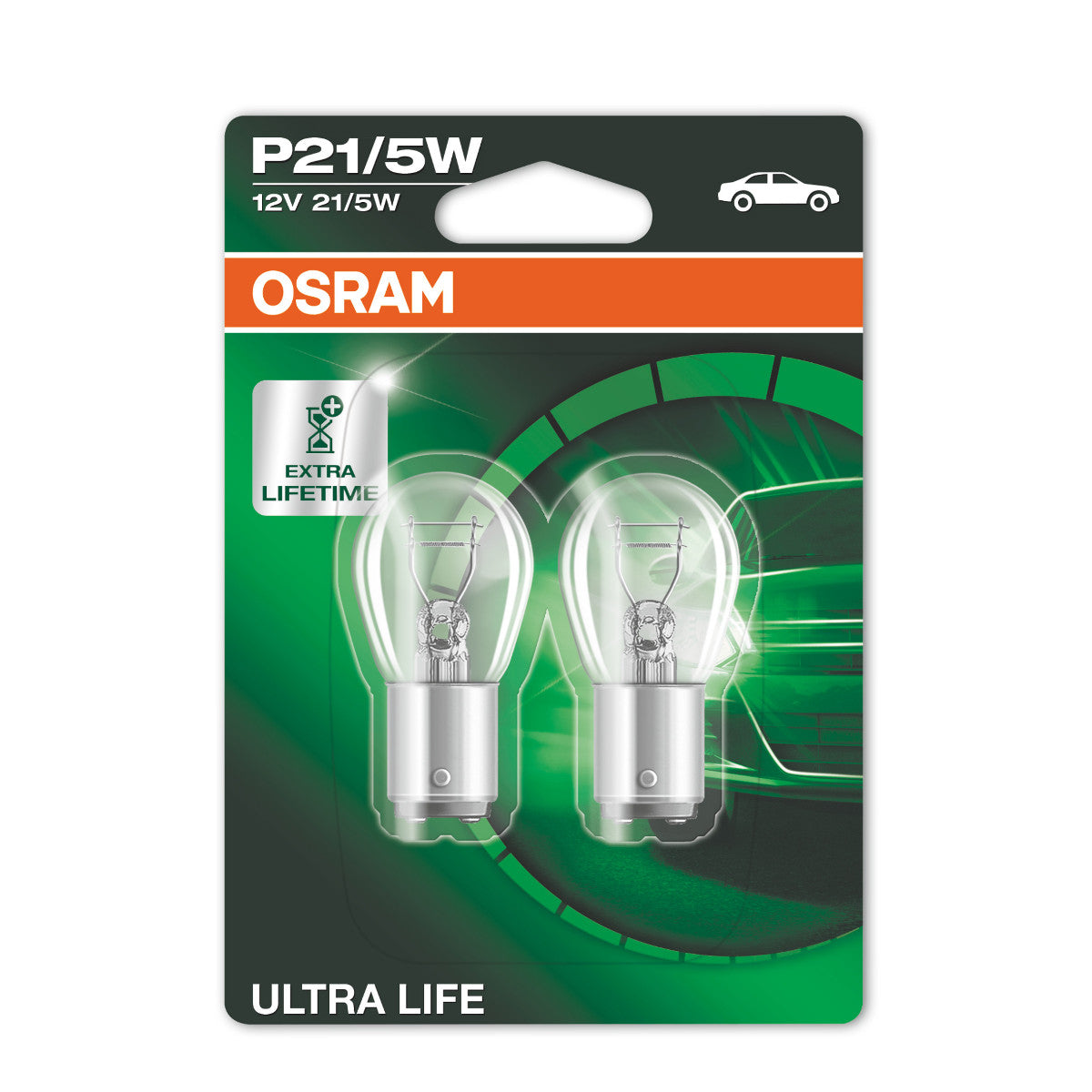 OSRAM ULTRA LIFE - P21-5W Extra gloeilamp - 2-PACK