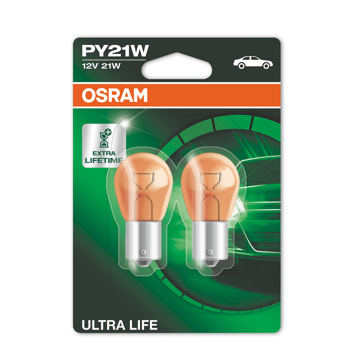 OSRAM ULTRA LIFE - PY21W Extra gloeilamp - 2-PACK