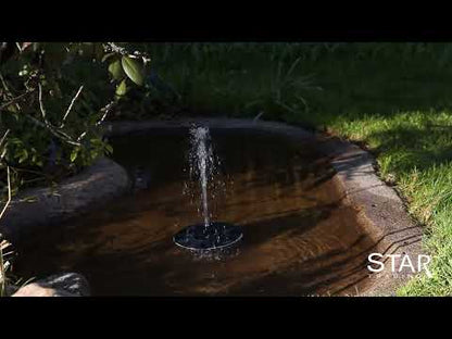 Star Trading - Zonnecelverlichting - Zonneceldecoratie Fontein - Zwart - 10cm
