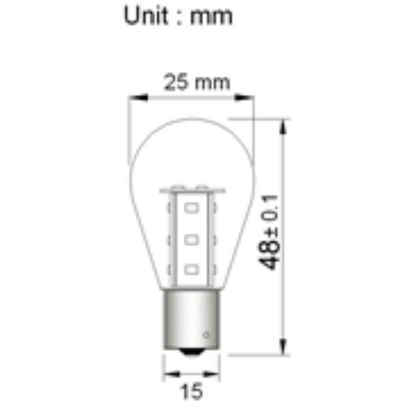 BA15s 12V/24V 0.7W Orange