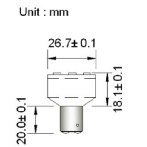 BA15s 12V/24V 1W spot
