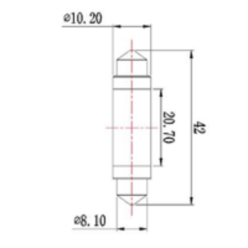 Spollampa 12V/24V 0.6W 42mm