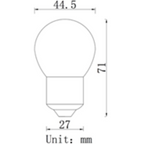 E27 12V/24V 2.5W Frostat glas