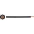 Blanke geleider PVC 0,5mm2 Blank koper Zwart per meter